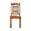Picture of Philadelphia Rustic Solid Wood Dining Chair with Iron Grill Backrest