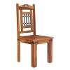 Picture of Philadelphia Rustic Solid Wood Dining Chair with Iron Grill Backrest