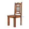 Picture of Philadelphia Rustic Solid Wood Dining Chair with Iron Grill Backrest