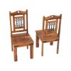 Picture of Philadelphia Rustic Solid Wood Dining Chair with Iron Grill Backrest