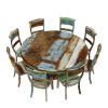 Picture of Wilmington Rustic Reclaimed Wood Round 10 Piece Dining Room Set