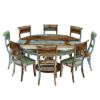 Picture of Wilmington Rustic Reclaimed Wood Round 10 Piece Dining Room Set