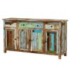Picture of Wilmington Rustic Reclaimed Wood Round 10 Piece Dining Room Set