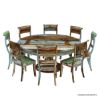Picture of Wilmington Rustic Reclaimed Wood 4, 6, 8 Seater Round Dining Table Set
