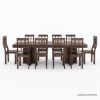 Picture of Dallas Ranch Rustic Solid Wood Double Pedestal Dining Table Set