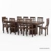 Picture of Dallas Ranch Rustic Solid Wood Double Pedestal Dining Table Set
