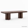 Picture of Dallas Ranch Rustic Solid Wood Double Pedestal Dining Table Set
