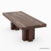 Picture of Dallas Ranch Rustic Solid Wood Double Pedestal Dining Table Set