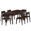 Picture of Petaluma Modern Rustic Solid Wood Dining Table and 6 Chair Set