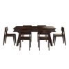Picture of Petaluma Modern Rustic Solid Wood Dining Table and 6 Chair Set