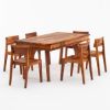 Picture of Petaluma Modern Rustic Solid Wood Dining Table and 6 Chair Set