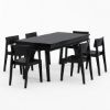 Picture of Petaluma Modern Rustic Solid Wood Dining Table and 6 Chair Set