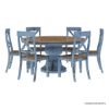 Picture of Nauvoo Blue Two Tone Mahogany Wood Dining Room Set