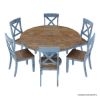 Picture of Nauvoo Blue Two Tone Mahogany Wood Dining Room Set