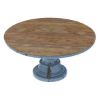 Picture of Nauvoo Blue Two Tone Mahogany Wood Dining Room Set
