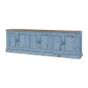 Picture of Nauvoo Blue Two Tone Mahogany Wood Dining Room Set