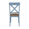 Picture of Nauvoo Blue Two Tone Mahogany Wood Dining Chair