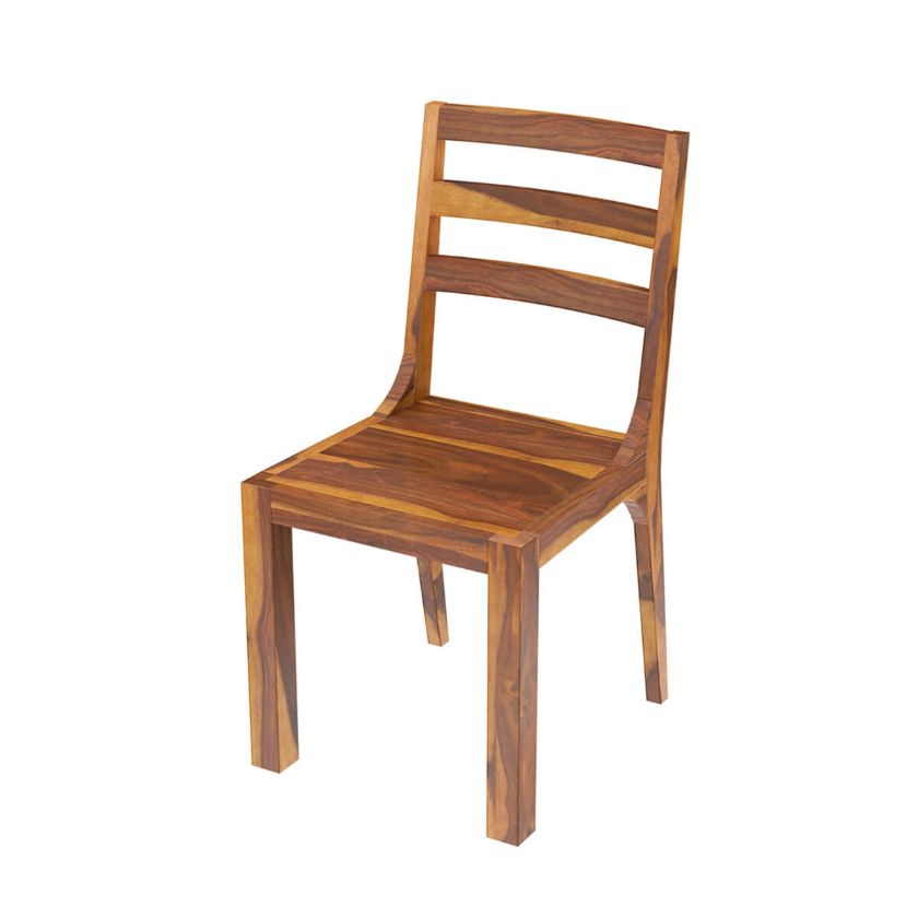 Picture of San Mateo Rustic Solid Wood Ladder Back Dining Chair