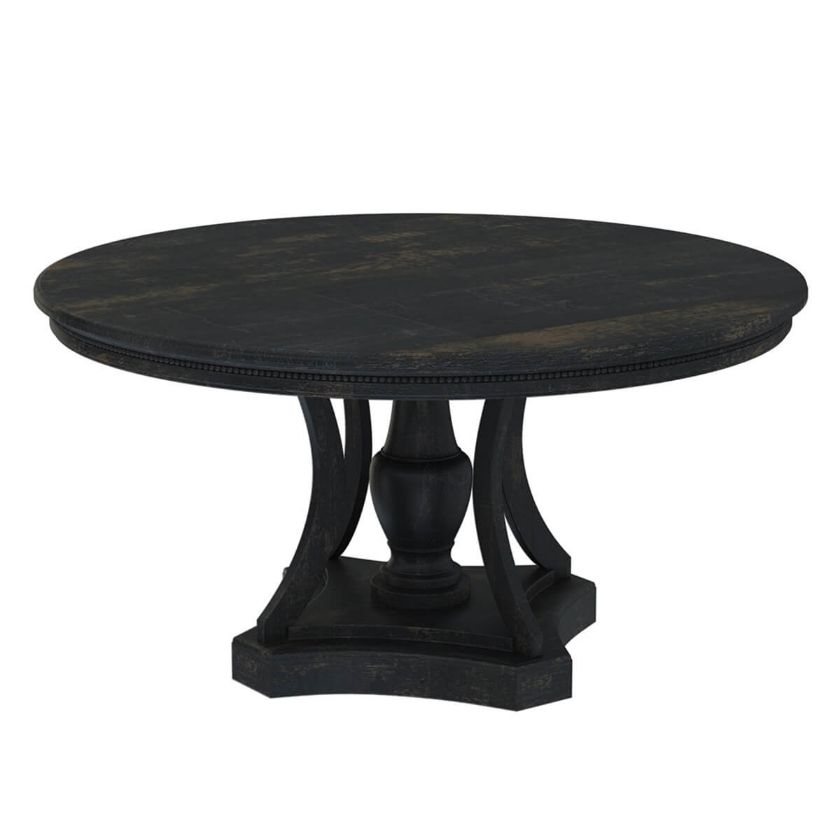 Picture of Abingdon Rustic Solid Wood Round Pedestal Dining Table