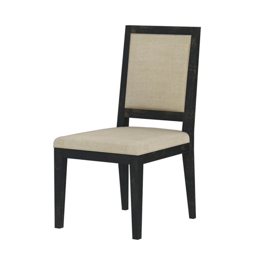Picture of Abingdon Rustic Solid Wood Upholstered Dining Chair