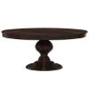 Picture of Clanton Rustic Solid Wood Pedestal Base Round 8 Piece Dining Room Set