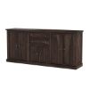 Picture of Clanton Rustic Solid Wood Pedestal Base Round 8 Piece Dining Room Set
