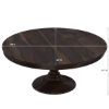 Picture of Clanton Rustic Solid Wood Pedestal Round Dining Table Chair Set