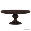 Picture of Clanton Rustic Solid Wood Pedestal Round Dining Table Chair Set