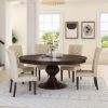 Picture of Clanton Solid Wood Pedestal Round Dining Table