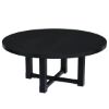 Picture of Evanston Rustic Solid Wood 8 Piece Round Dining Room Set