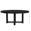 Picture of Evanston Rustic Solid Wood Black Round Dining Table