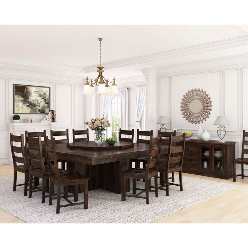 Picture of Modern Pioneer Rustic Solid Wood Dining Room Set