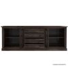 Picture of Modern Pioneer Rustic Solid Wood Extra Large Buffet Cabinet with Glass Door