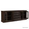 Picture of Modern Pioneer Rustic Solid Wood Extra Large Buffet Cabinet with Glass Door