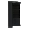 Picture of Ashon Rustic Solid Wood Tall Black Corner Bar Cabinet