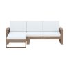 Picture of Narrogin Rustic Teak Wood Outdoor L-Shape Sofa
