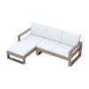 Picture of Narrogin Rustic Teak Wood Outdoor L-Shape Sofa