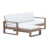Picture of Narrogin Rustic Teak Wood Outdoor L-Shape Sofa