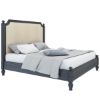 Picture of Marysville Grey Upholstered Tall Headboard Platform Bed