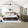 Picture of Ambler Solid Mahogany Wood Live Edge Style 4 Piece Bedroom Set