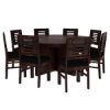 Picture of Algona Round Rustic Solid Wood Dining Table Set