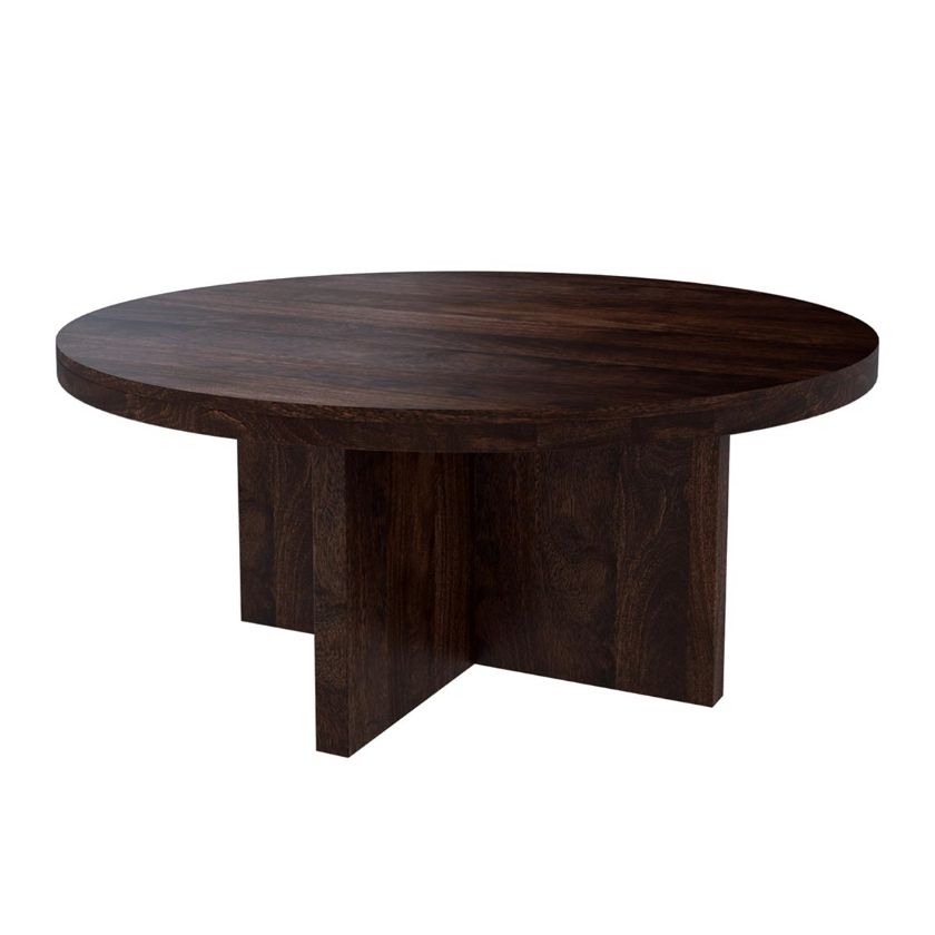 Picture of Algona Rustic Solid Wood Round Dining Table