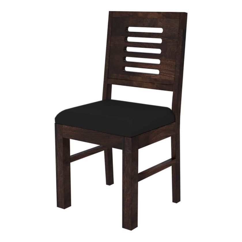 Picture of Algona Rustic Solid Wood Leather Dining Chair