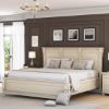 Picture of Otranto Mahogany Wood Hand Carved Classic Platform Bed