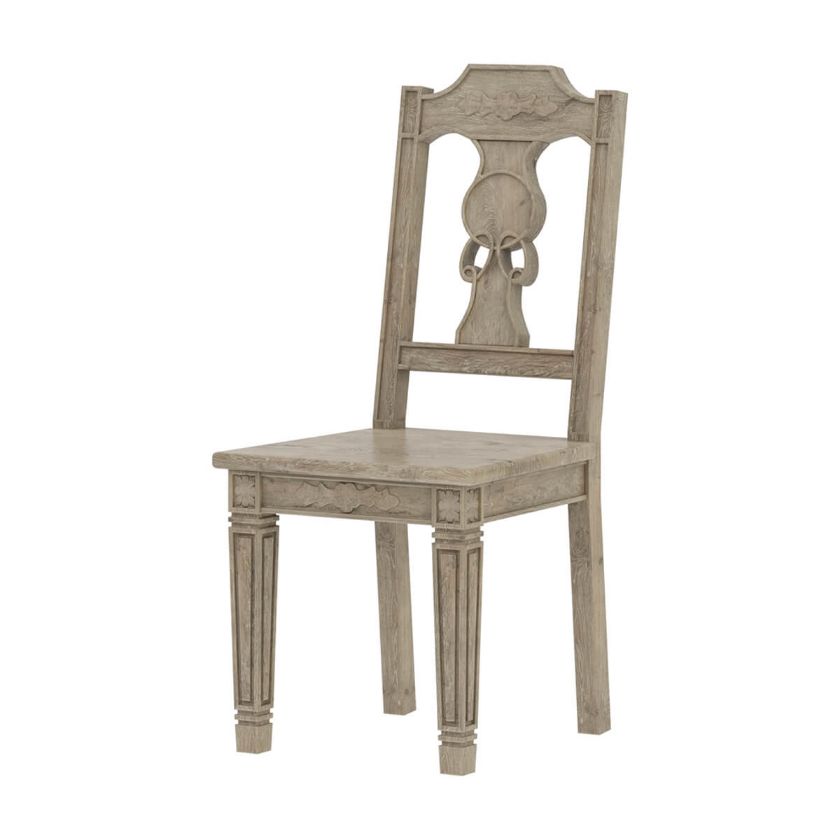 Picture of Haysi Rustic Solid Wood Georgian Backrest Dining Chair