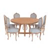 Picture of Kimballton Shabby Chic Teak Wood Round Dining Table Set