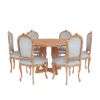 Picture of Kimballton Shabby Chic Teak Wood Round Dining Table Set