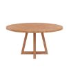 Picture of Kimballton Shabby Chic Teak Wood Farmhouse Round Dining Table 