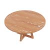 Picture of Kimballton Shabby Chic Teak Wood Farmhouse Round Dining Table 