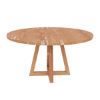 Picture of Kimballton Shabby Chic Teak Wood Farmhouse Round Dining Table 
